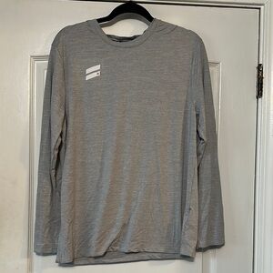 Hurley Gray Long Sleeve Tee with Crew Neck